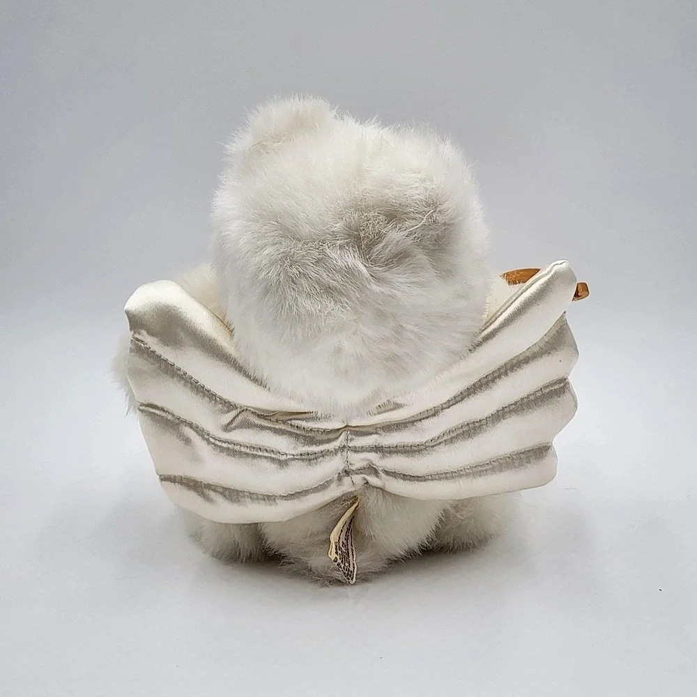 Vintage‎ 1990 Robert Raikes Cupid Bear Angel Wings Wood Face Plush With Tag 9